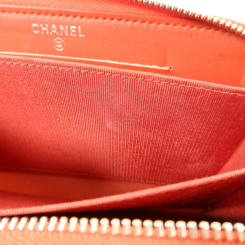 CHANEL 牛皮皮革Zipper Wallet錢包-18