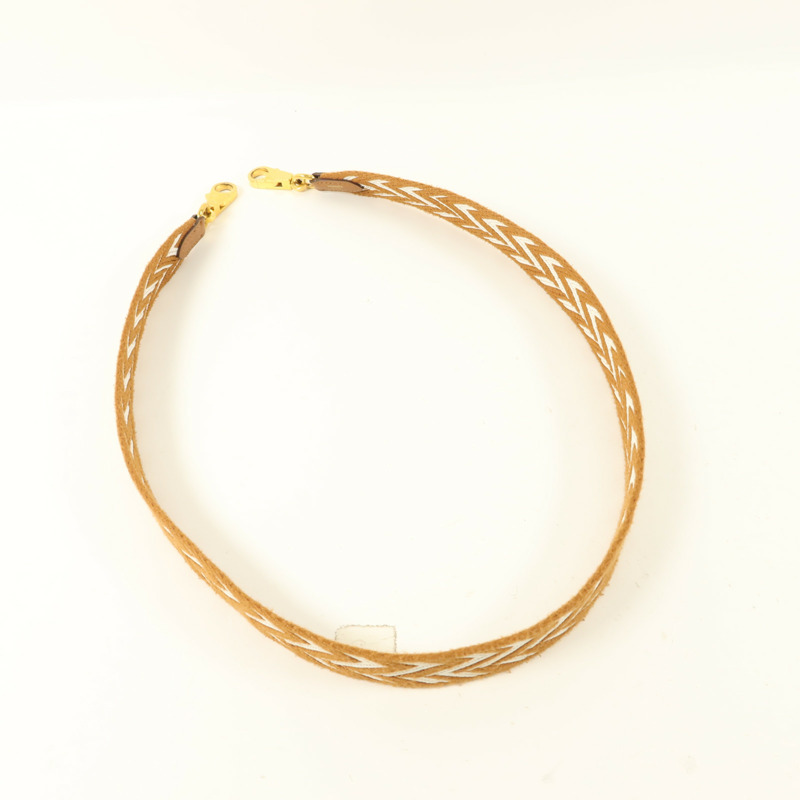 HERMES 帆布/Swift皮革Sangle Zigzag Bag Strap肩背帶-4