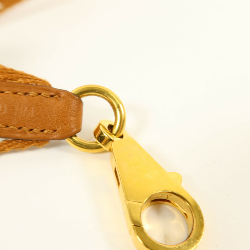 HERMES 帆布/Swift皮革Sangle Zigzag Bag Strap肩背帶-8