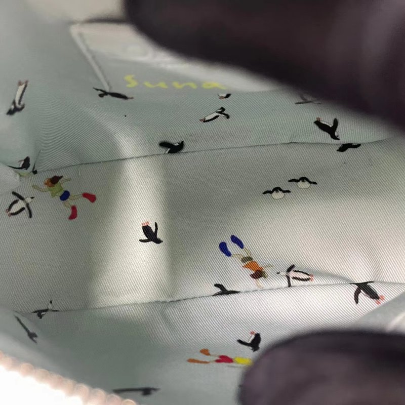 Loewe suna Fujita 聯名絕版冰川藍 企鵝minipuzzle 手提肩背斜背包 17*12*7.5 98新配件肩帶 塵袋 盒子-6