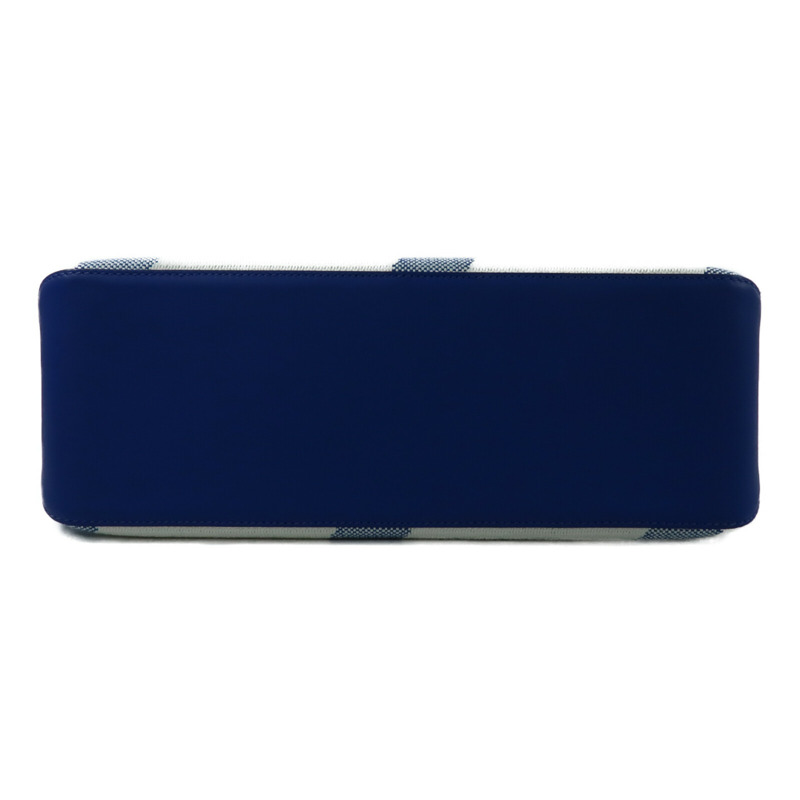 HERMES 帆布/Swift皮革Cabas H En Biais GM手挽袋Bleu France-3