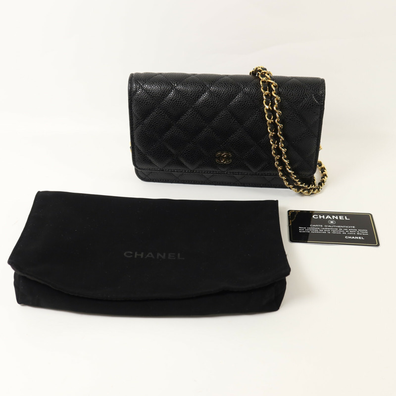 CHANEL 牛皮皮革Wallet On Chain鏈帶肩背袋-10