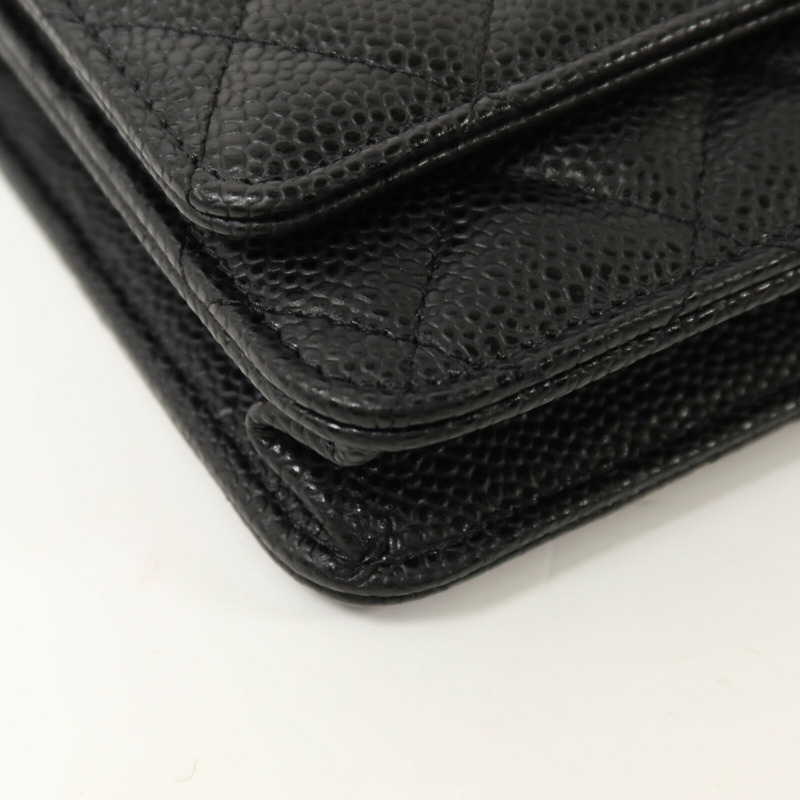 CHANEL 牛皮皮革Wallet On Chain鏈帶肩背袋-12