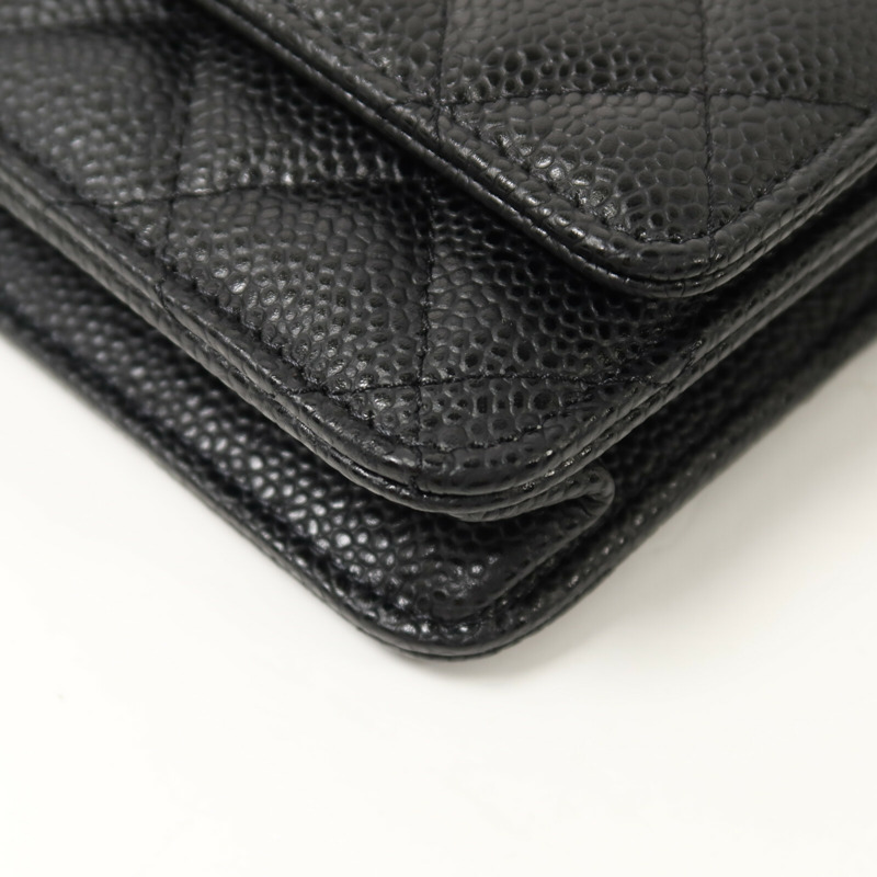 CHANEL 牛皮皮革Wallet On Chain鏈帶肩背袋-13