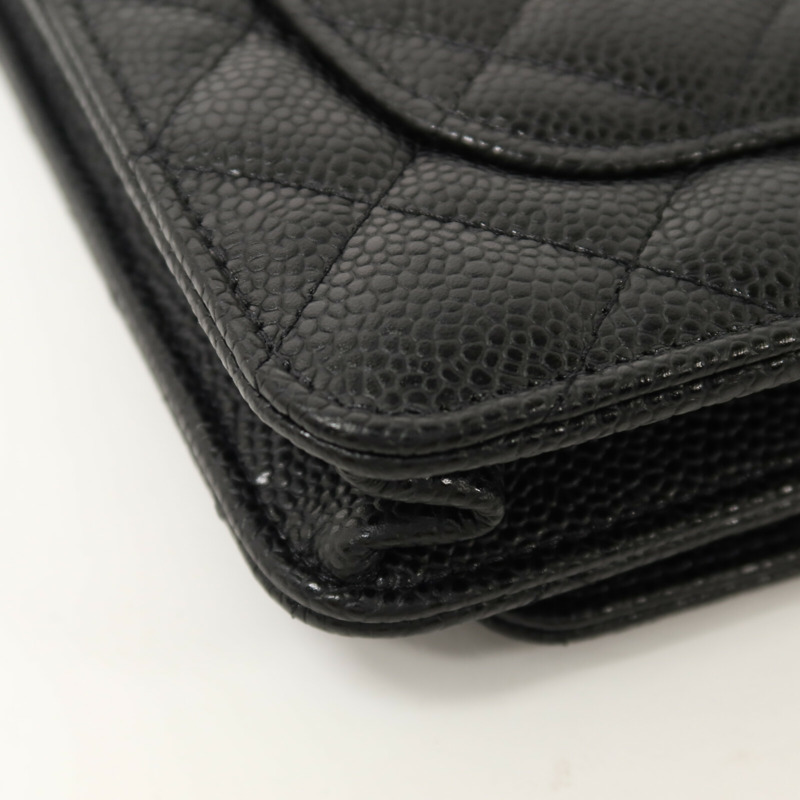 CHANEL 牛皮皮革Wallet On Chain鏈帶肩背袋-15