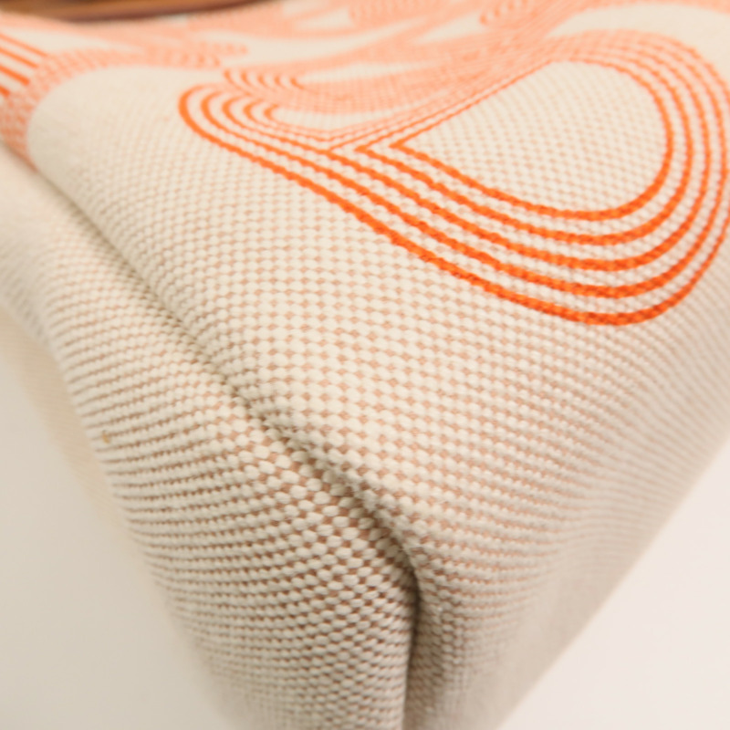 HERMES 帆布Herbag PM手挽肩背兩用袋Orange Mecano/Beige-13