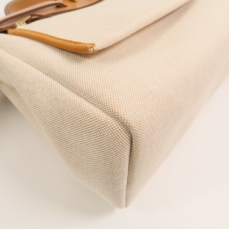 HERMES 帆布Herbag PM手挽肩背兩用袋Orange Mecano/Beige-15