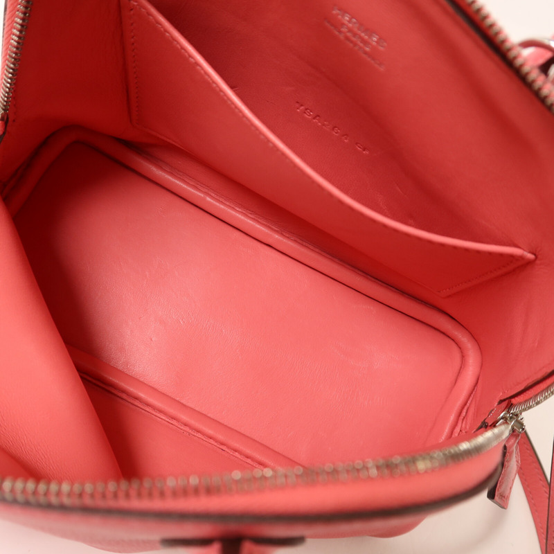 HERMES Evercolor皮革Mini Bolide 1923手挽肩背兩用袋Rose Azalee-4