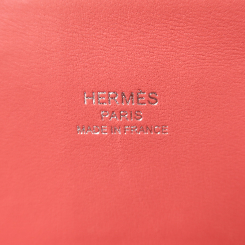 HERMES Evercolor皮革Mini Bolide 1923手挽肩背兩用袋Rose Azalee-5
