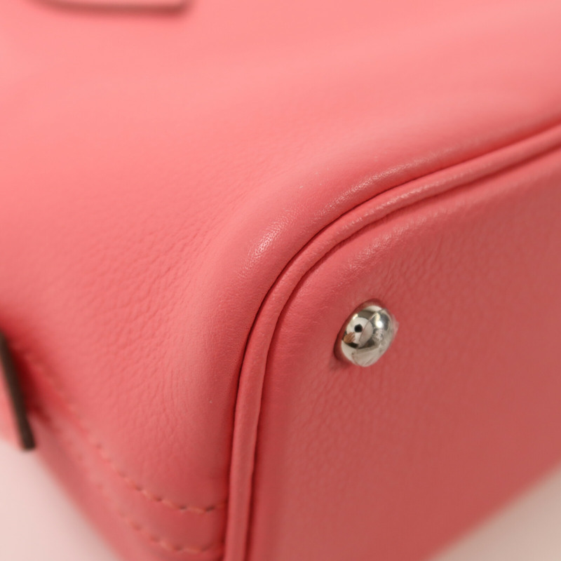 HERMES Evercolor皮革Mini Bolide 1923手挽肩背兩用袋Rose Azalee-10