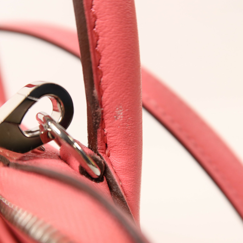 HERMES Evercolor皮革Mini Bolide 1923手挽肩背兩用袋Rose Azalee-14