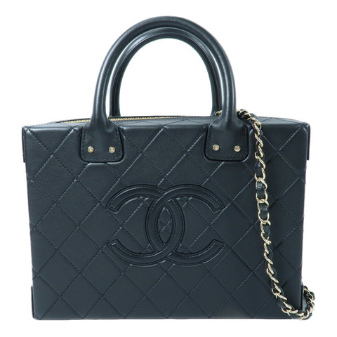 CHANEL 牛皮皮革Chain Shoulder鏈帶手挽肩背兩用袋