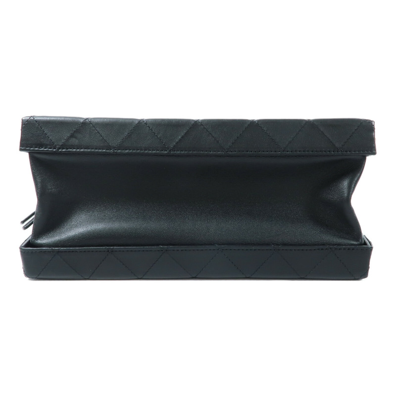 CHANEL 牛皮皮革Chain Shoulder鏈帶手挽肩背兩用袋-3