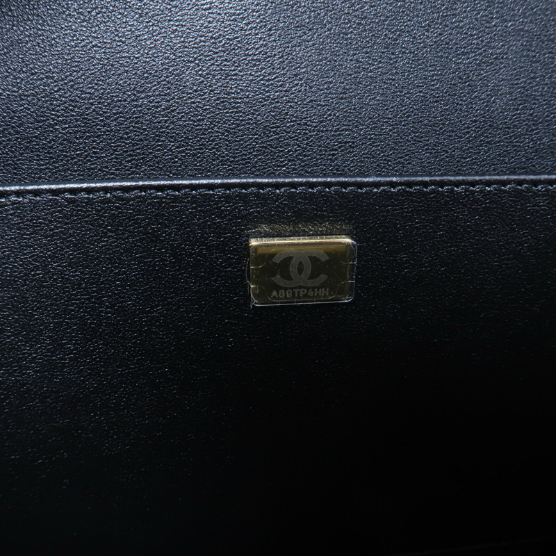 CHANEL 牛皮皮革Chain Shoulder鏈帶手挽肩背兩用袋-7