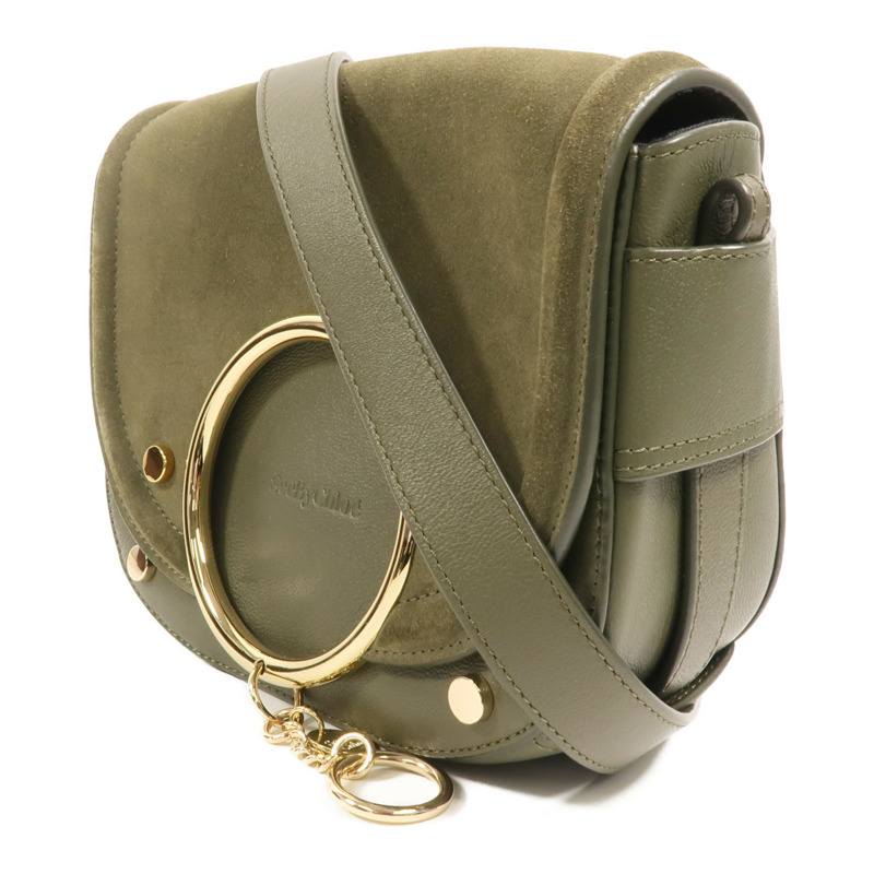 SEE BY CHLOE 牛皮/麂皮皮革Mara Saddle肩背袋-2