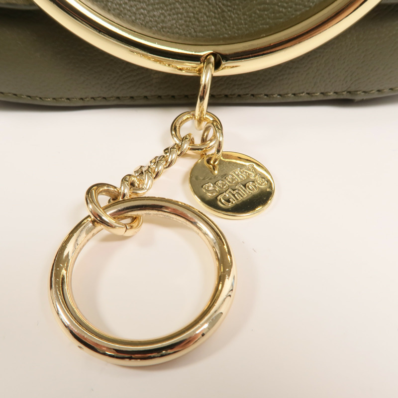 SEE BY CHLOE 牛皮/麂皮皮革Mara Saddle肩背袋-10