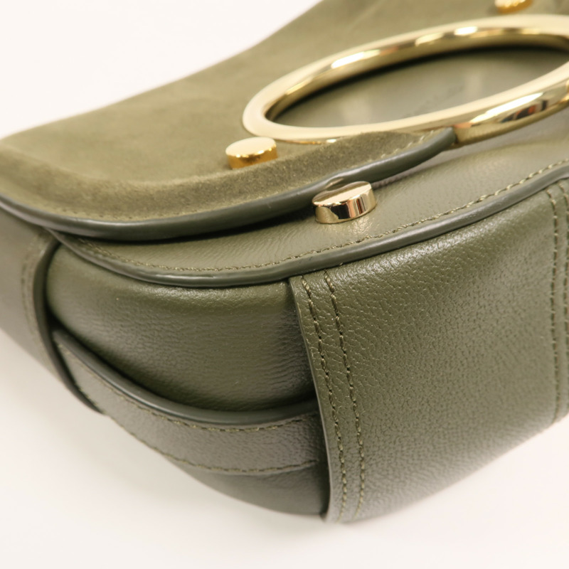 SEE BY CHLOE 牛皮/麂皮皮革Mara Saddle肩背袋-12