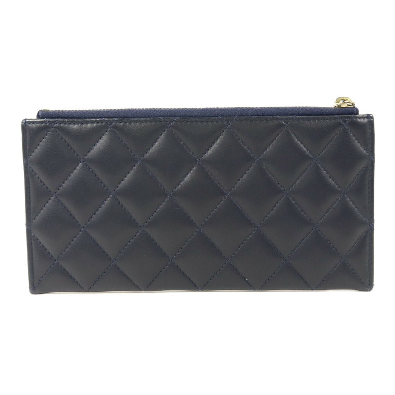 CHANEL 羊皮皮革Boy Zipper Long Wallet長錢包-1