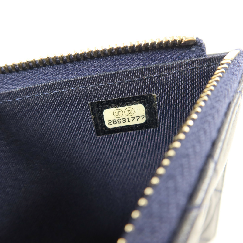 CHANEL 羊皮皮革Boy Zipper Long Wallet長錢包-6