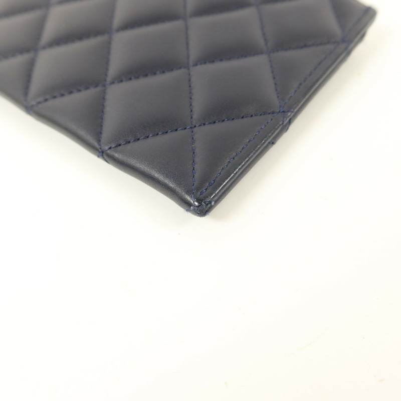 CHANEL 羊皮皮革Boy Zipper Long Wallet長錢包-12
