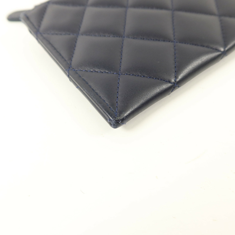 CHANEL 羊皮皮革Boy Zipper Long Wallet長錢包-13