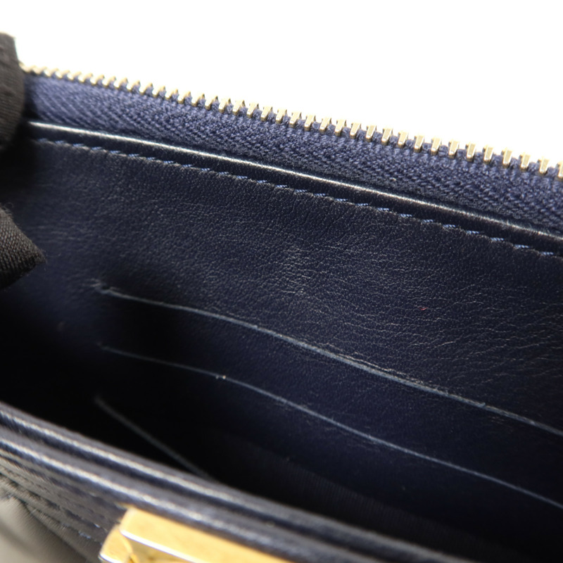 CHANEL 羊皮皮革Boy Zipper Long Wallet長錢包-14