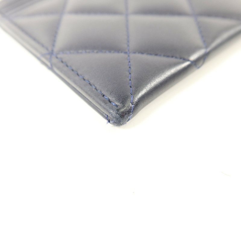 CHANEL 羊皮皮革Boy Zipper Long Wallet長錢包-15