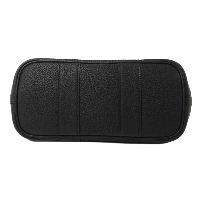 HERMES 帆布/Negonda皮革Mini Garden Party手挽袋Noir-3