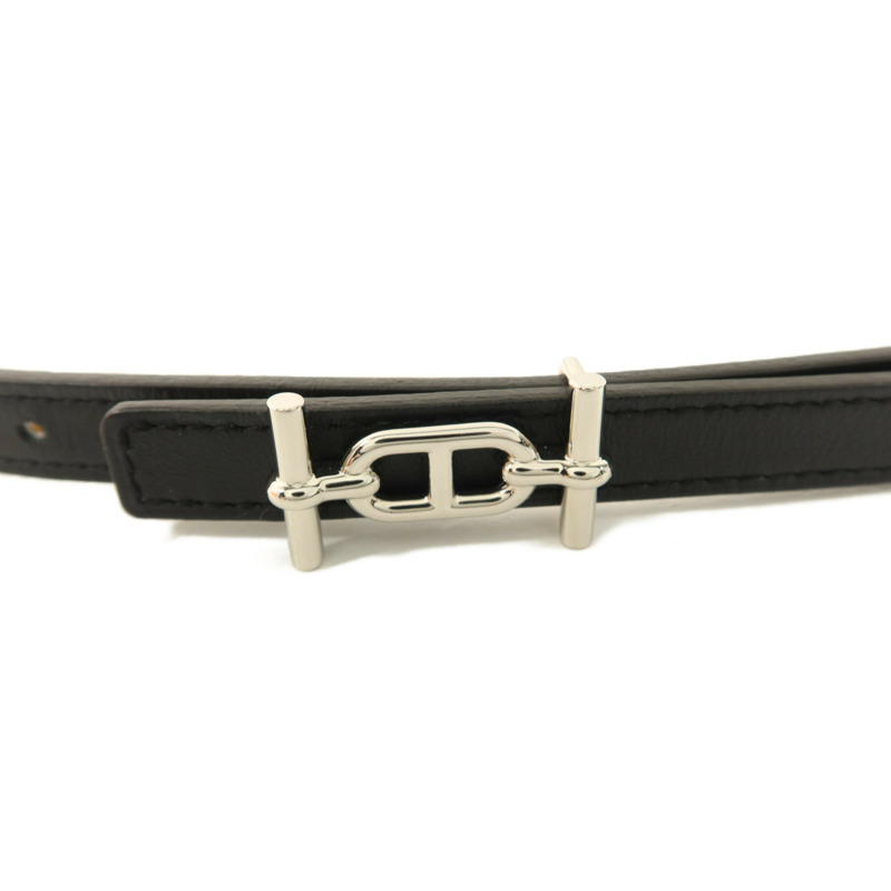 HERMES Swift/Epsom皮革Ancre Belt皮帶Noir/Gold-3