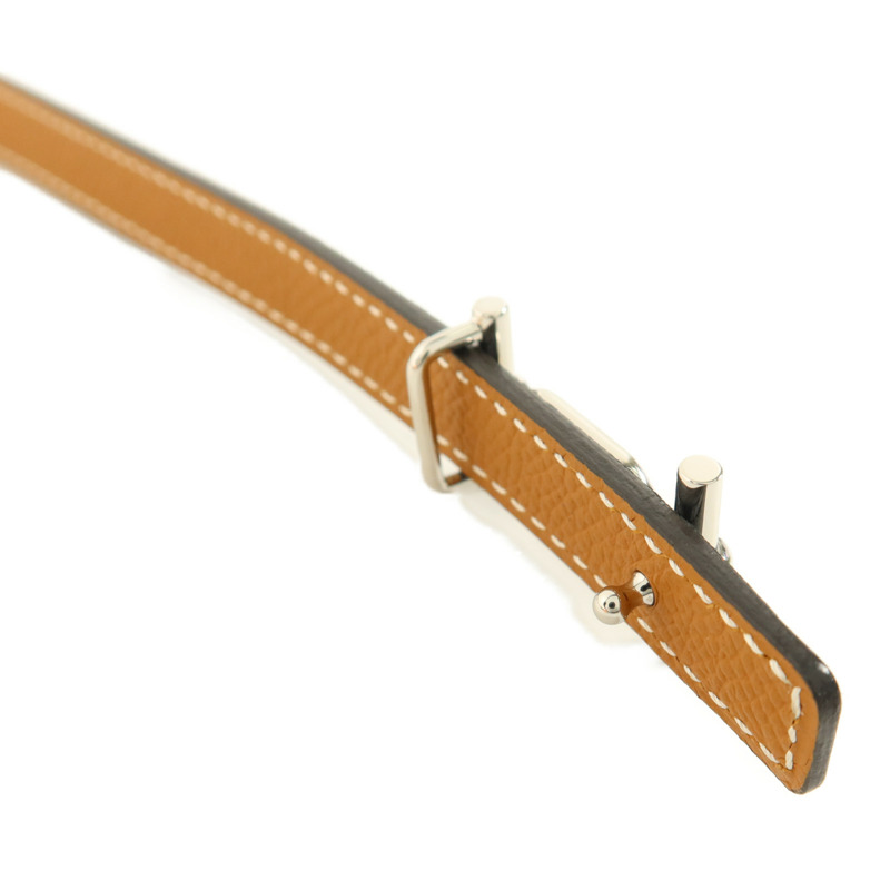 HERMES Swift/Epsom皮革Ancre Belt皮帶Noir/Gold-4