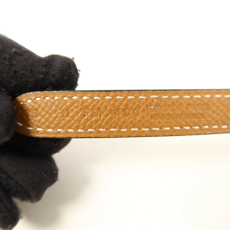 HERMES Swift/Epsom皮革Ancre Belt皮帶Noir/Gold-6