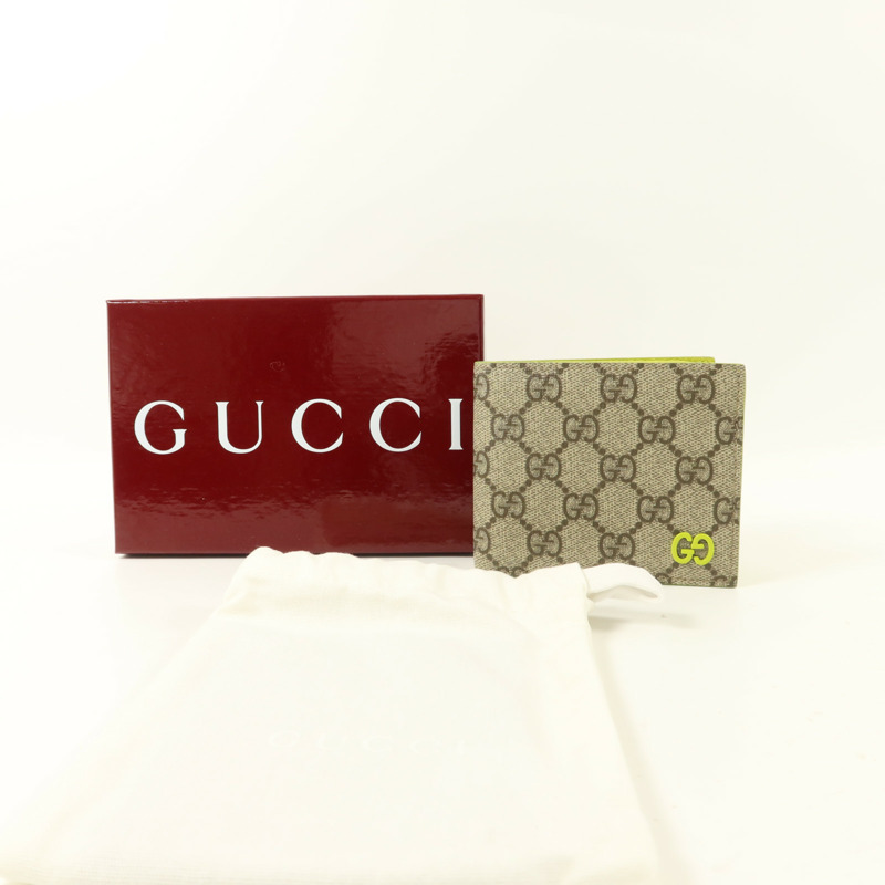 GUCCI 塗層帆布GG Supreme Bifold Wallet錢包-9