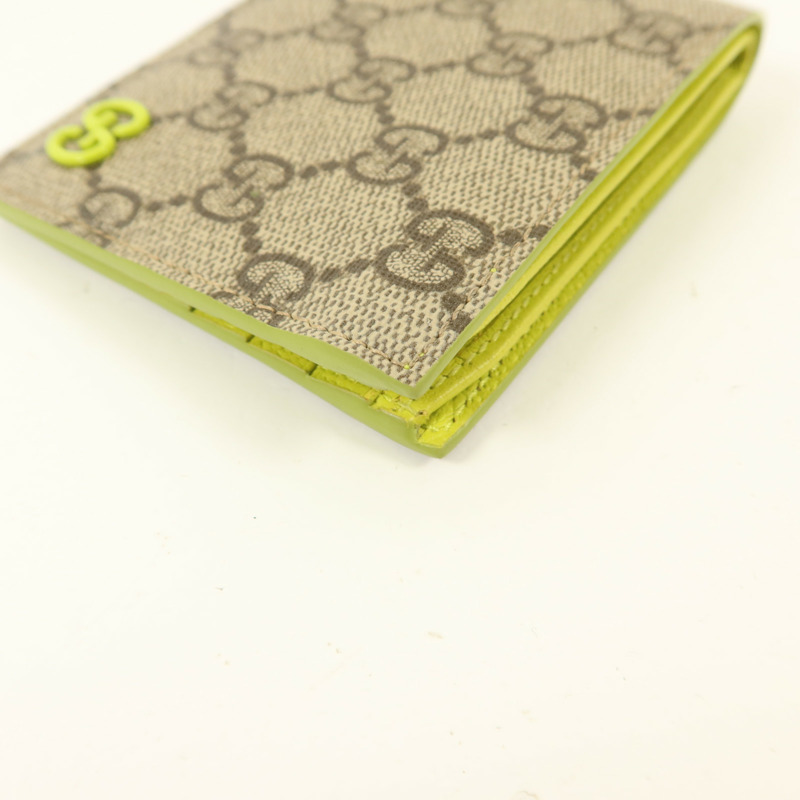 GUCCI 塗層帆布GG Supreme Bifold Wallet錢包-11