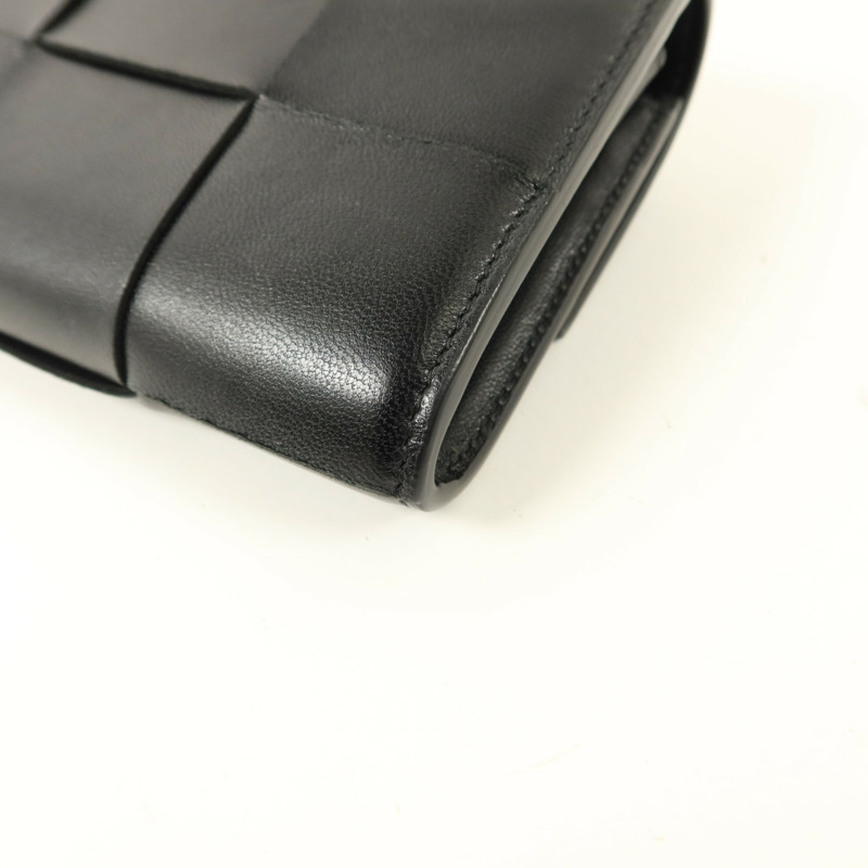 BOTTEGA VENETA 牛皮皮革Cassette長錢包-12