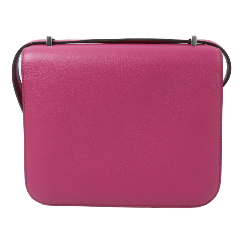 HERMES Evercolor皮革Constance Mini肩背袋Rose Pourpre-1
