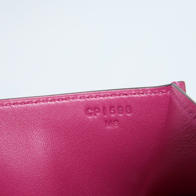 HERMES Evercolor皮革Constance Mini肩背袋Rose Pourpre-7