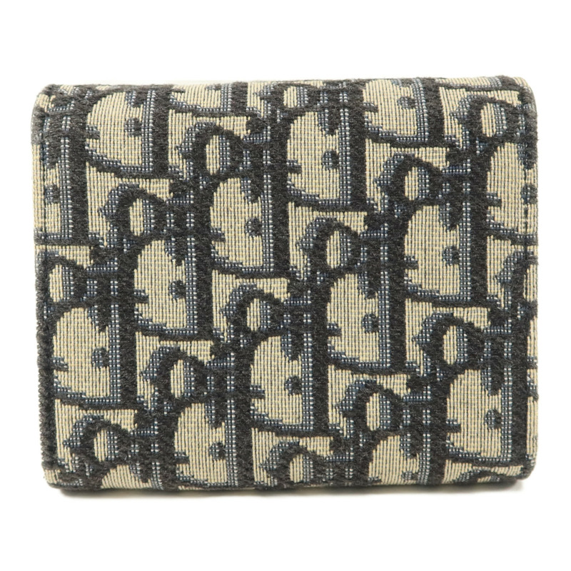 Dior 帆布/牛皮皮革Saddle Lotus Wallet錢包-1