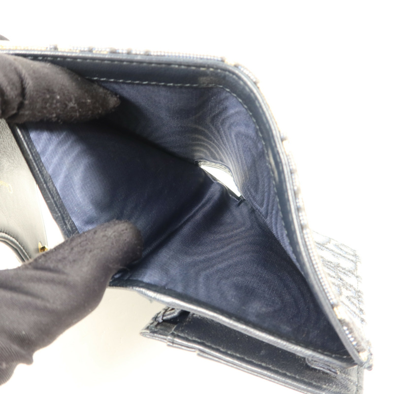 Dior 帆布/牛皮皮革Saddle Lotus Wallet錢包-5