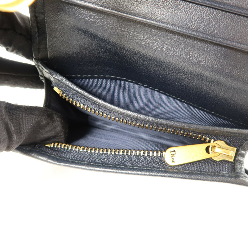 Dior 帆布/牛皮皮革Saddle Lotus Wallet錢包-6