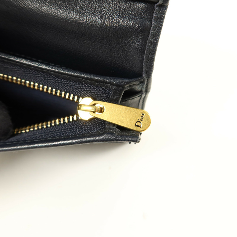 Dior 帆布/牛皮皮革Saddle Lotus Wallet錢包-11