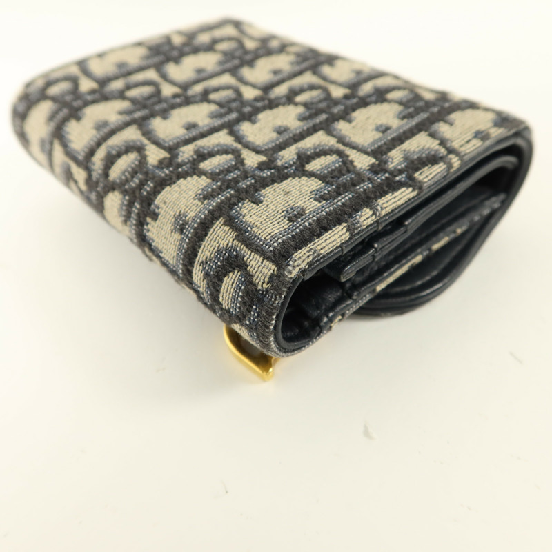 Dior 帆布/牛皮皮革Saddle Lotus Wallet錢包-14