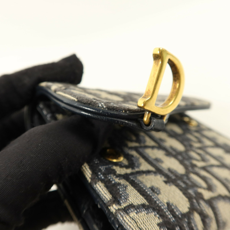Dior 帆布/牛皮皮革Saddle Lotus Wallet錢包-16