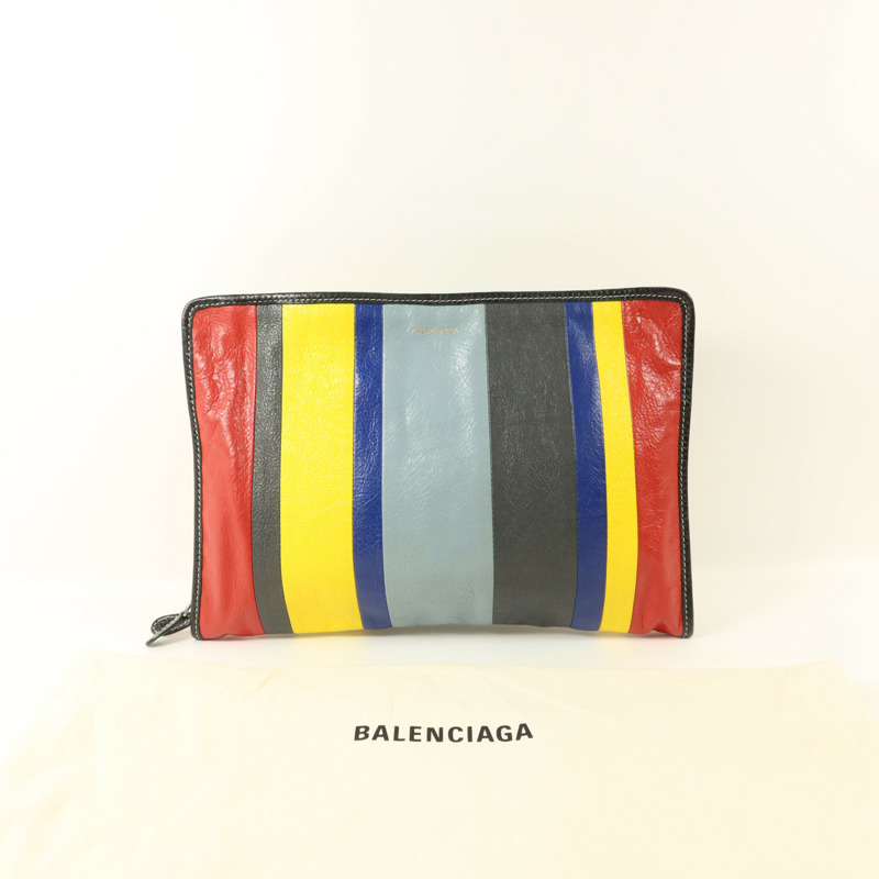 BALENCIAGA 牛皮皮革Bazar Pouch Clutch手拿包-7