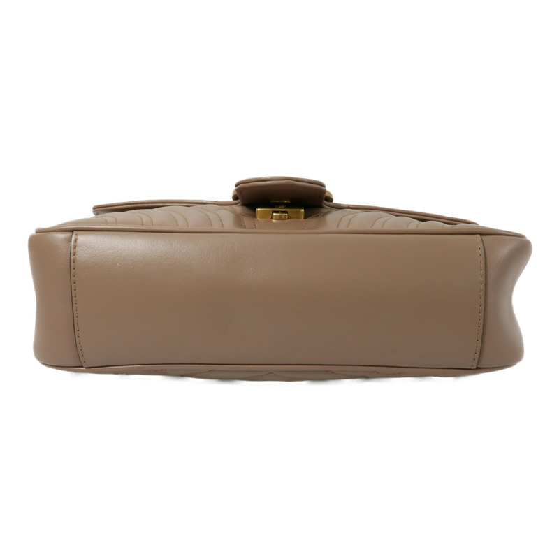 GUCCI 牛皮皮革GG Marmont鏈帶肩背袋-3