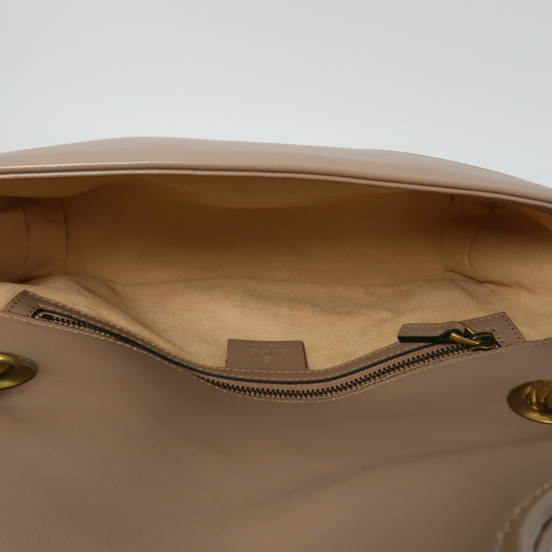 GUCCI 牛皮皮革GG Marmont鏈帶肩背袋-4