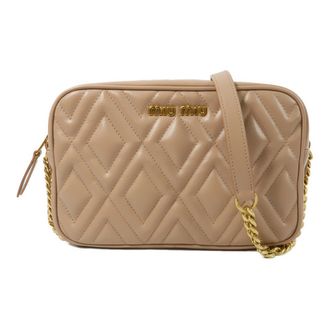 Miu Miu 牛皮皮革Soft Calf Quilted Camera Bag鏈帶肩背袋