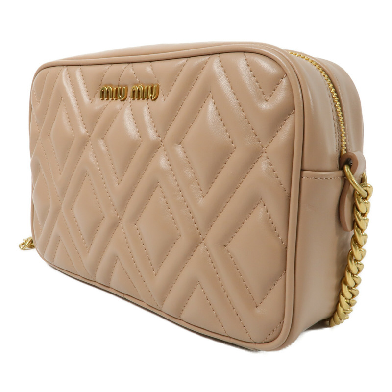 Miu Miu 牛皮皮革Soft Calf Quilted Camera Bag鏈帶肩背袋-2
