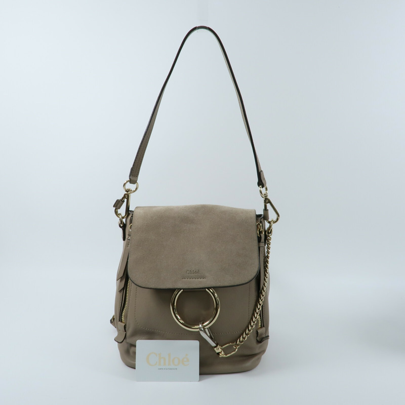 Chloe 牛皮皮革/Suede Faye Backpack背包-11