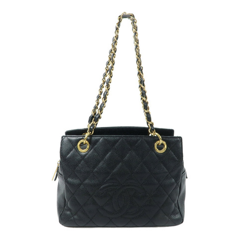 CHANEL 牛皮皮革PTT Petite Timeless Tote Bag鏈帶肩背袋