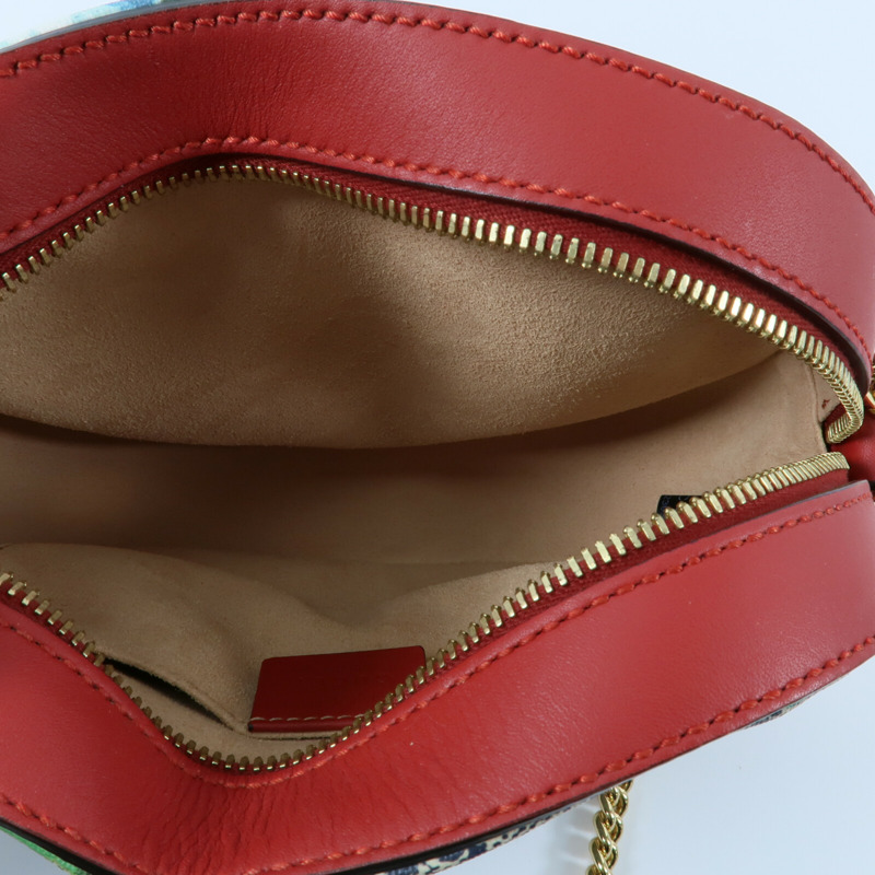 GUCCI 塗層帆布GG Supreme Blooms鏈帶肩背袋-4